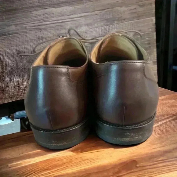 Cole Haan Bragano Shoes 9.5D Vintage Brown Leather Oxfords Made in Italy.